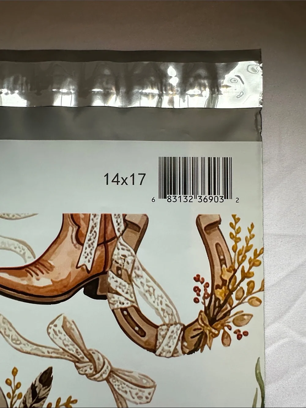 Western Cowgirl Boot Hat Poly Mailers 14x17 Shipping Bags 20 Count
